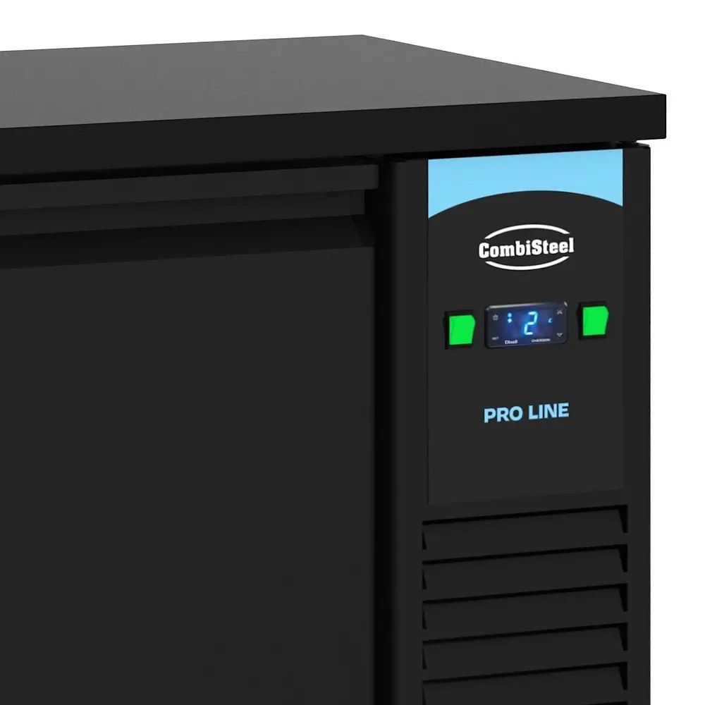 Combisteel Barkoelkast | Pro Line | 500l | Zwart | -2°c/+8°c | Geforceerd | Draaideuren | 1940x550x950(h)mm