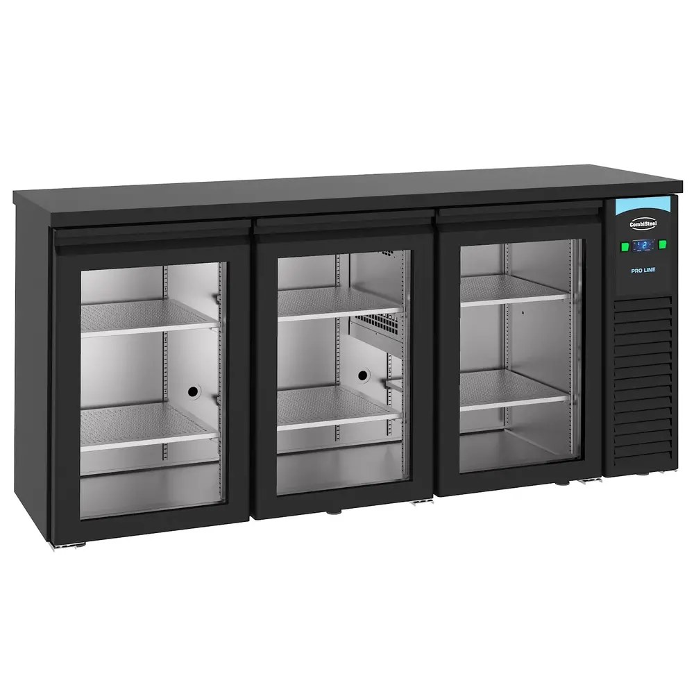 Combisteel Barkoelkast | Pro Line | 500l | Zwart | -2°c/+8°c | Geforceerd | Draaideuren | 1940x550x950(h)mm
