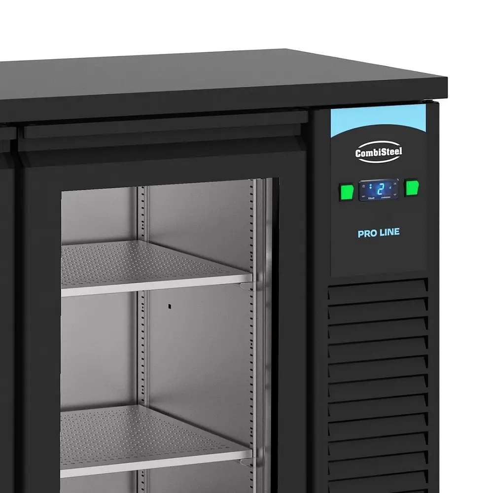 Combisteel Barkoelkast | Pro Line | 500l | Zwart | -2°c/+8°c | Geforceerd | Draaideuren | 1940x550x950(h)mm