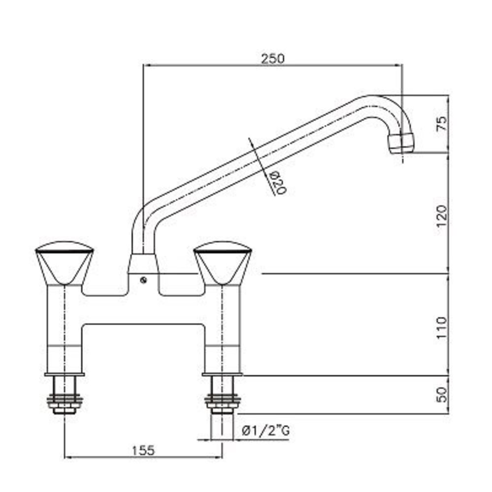 Combisteel Mengkraan | ø20x250x355(h)mm