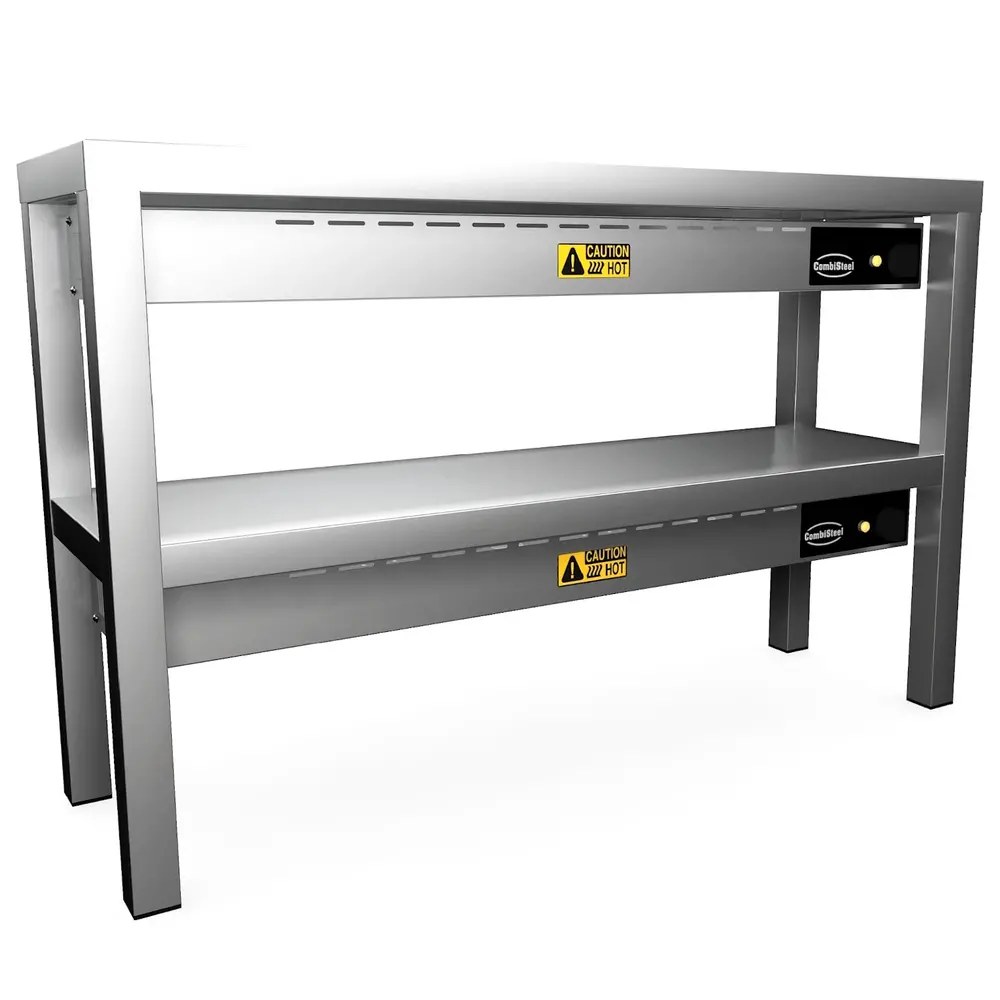 Combisteel Etagère/warmtebrug | Rvs | 2 Niveaus | Verwarmd (keramisch) | 1.5kw (230v) | 1000x300x650(h)mm
