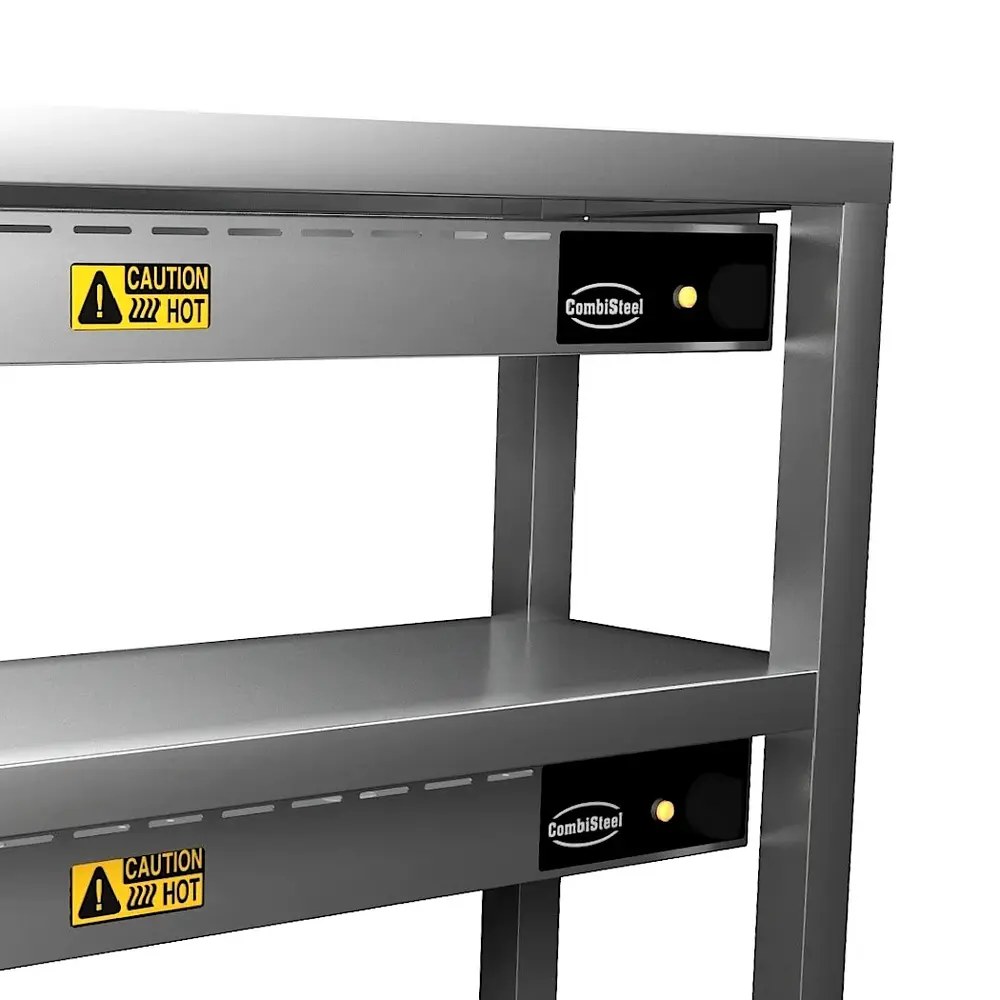 Combisteel Etagère/warmtebrug | Rvs | 2 Niveaus | Verwarmd (keramisch) | 1.5kw (230v) | 1000x300x650(h)mm