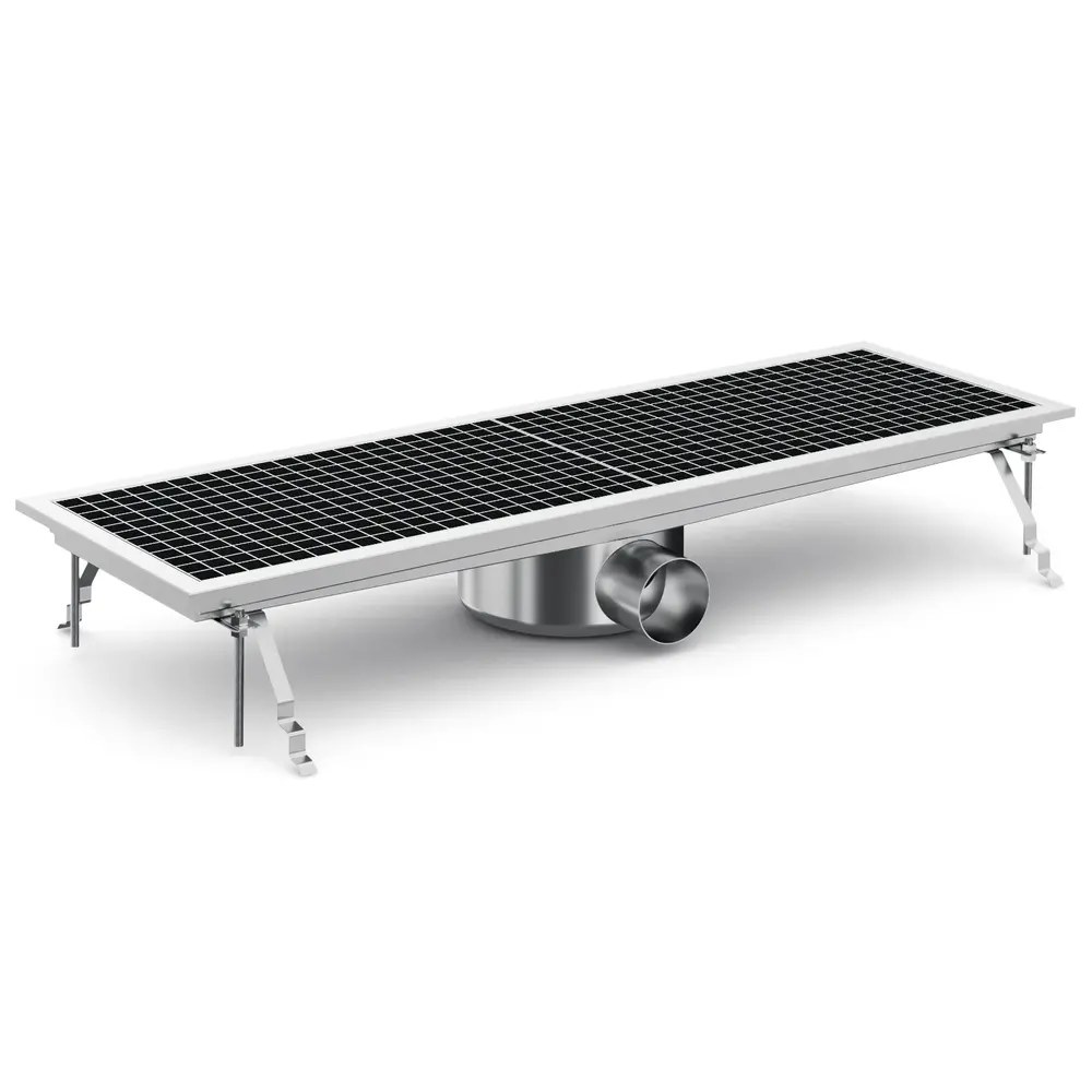 Combisteel Vloerput | Rvs | Afvoeraansluiting ø75mm | 927x300x140(h)mm