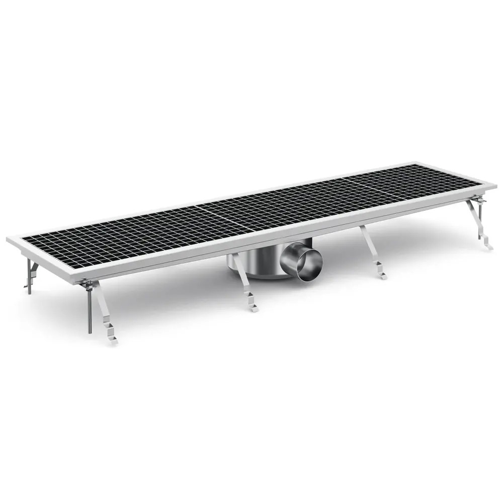 Combisteel Vloerput | Rvs | Afvoeraansluiting ø75mm | 1181x300x140(h)mm