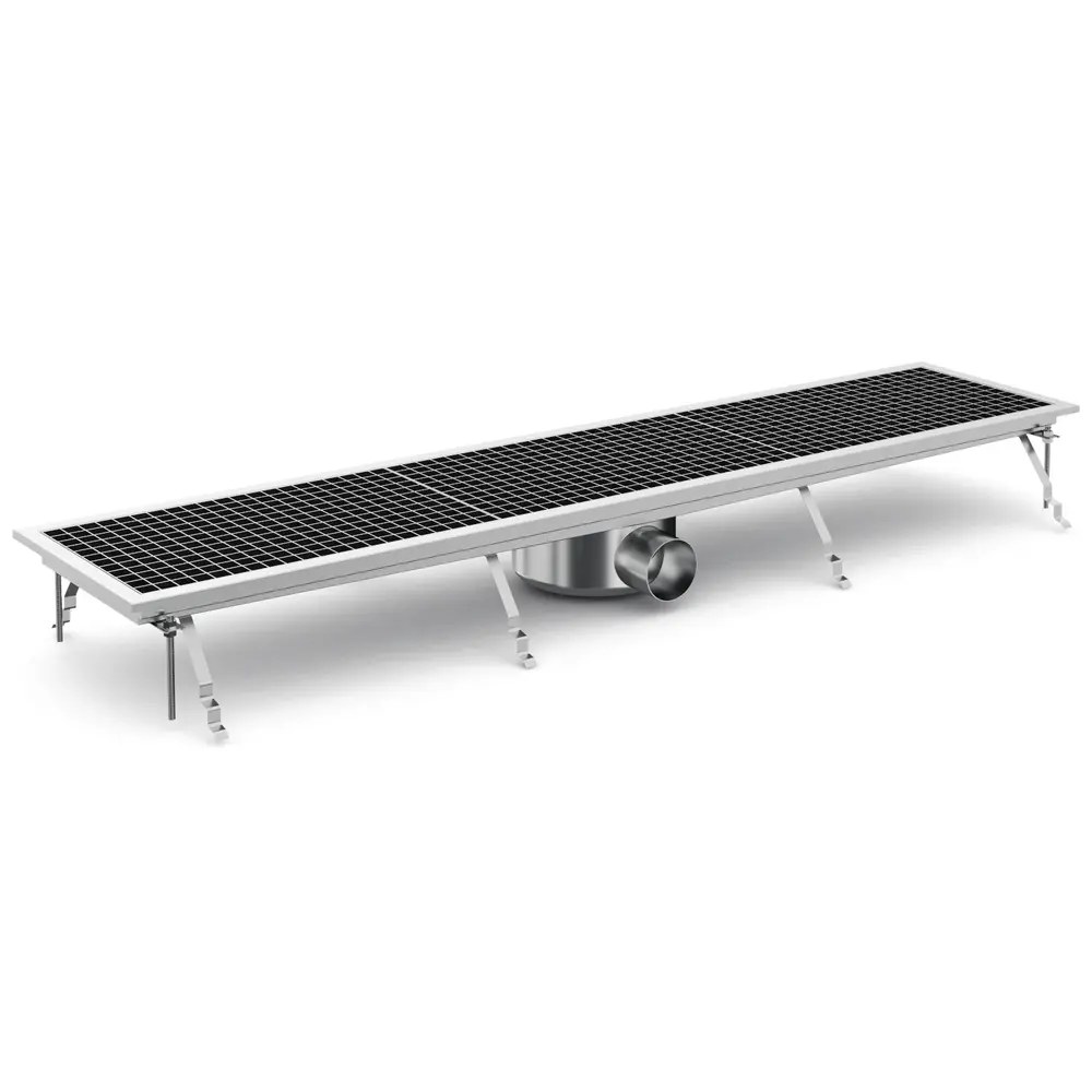 Combisteel Vloerput | Rvs | Afvoeraansluiting ø75mm | 1368x300x140(h)mm