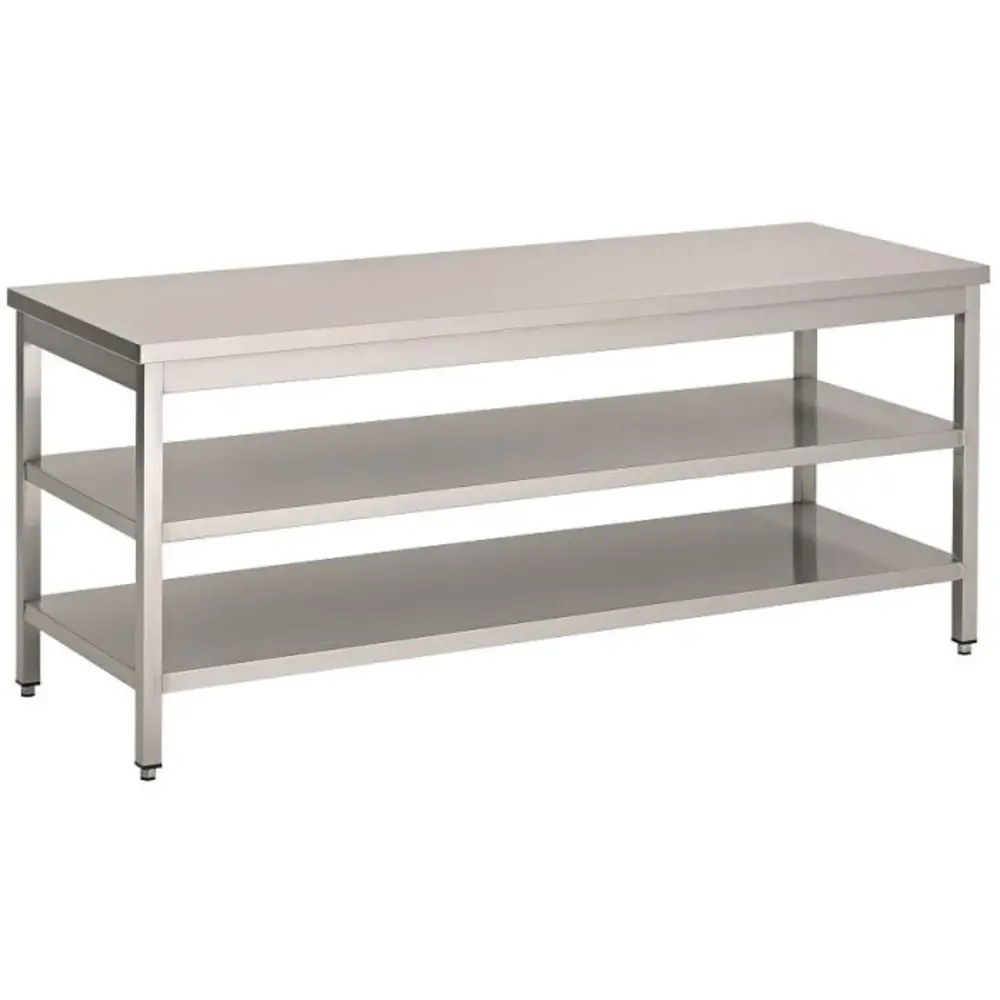 Combisteel Werktafel | Rvs | Dubbel Bodemschap | Diepte 800 | Hoogte 900 | Breedte 700-2800 | Zelfmontage