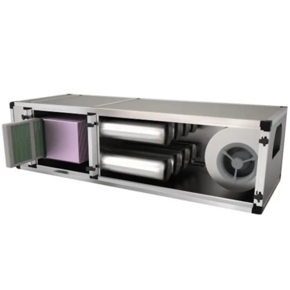 Combisteel Geurfilterkast Compleet | 1500m³/u | Koolstoffilters + Zakkenfilters | 0.25kw (230v) | 1800x670x500(h)mm