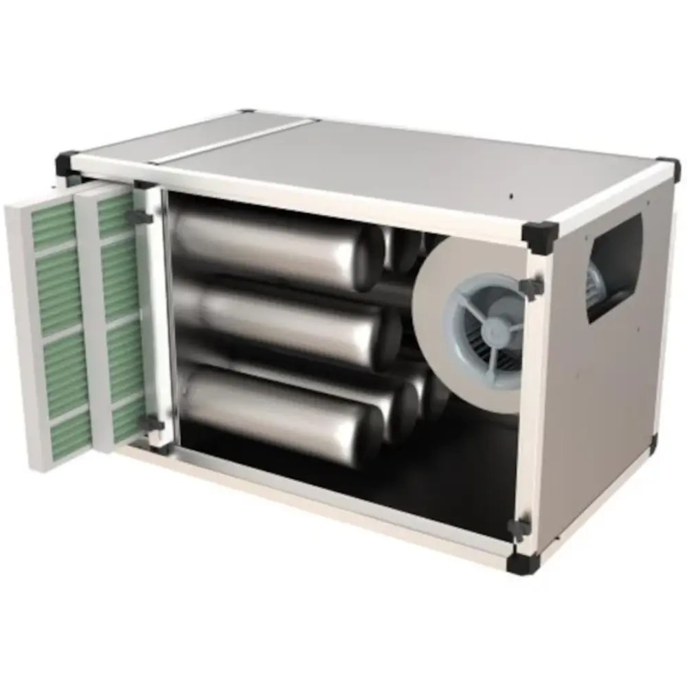 Combisteel Geurfilterkast | 5000m³/u | Koolstoffilters + Doosfilters | 0.55kw (230v) | 1500x790x790(h)mm