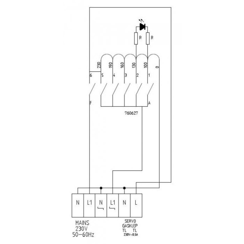 Combisteel Standenregelaar TM 2-11 | 230v | 1 Fase | 11 Amp | 235x182x148(h)mm