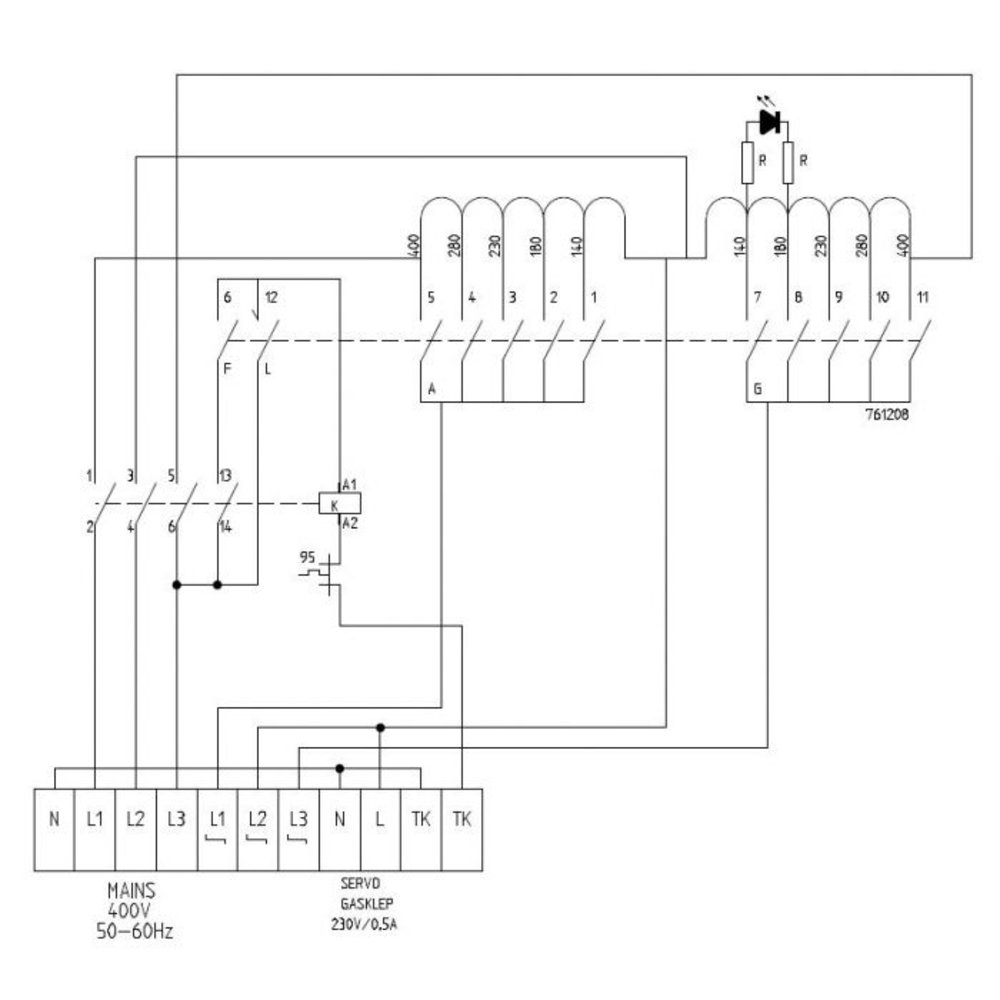 Combisteel Standenregelaar TM 3-5 | 3 Fase | 5 Amp | 400v | 300x250x150(h)mm