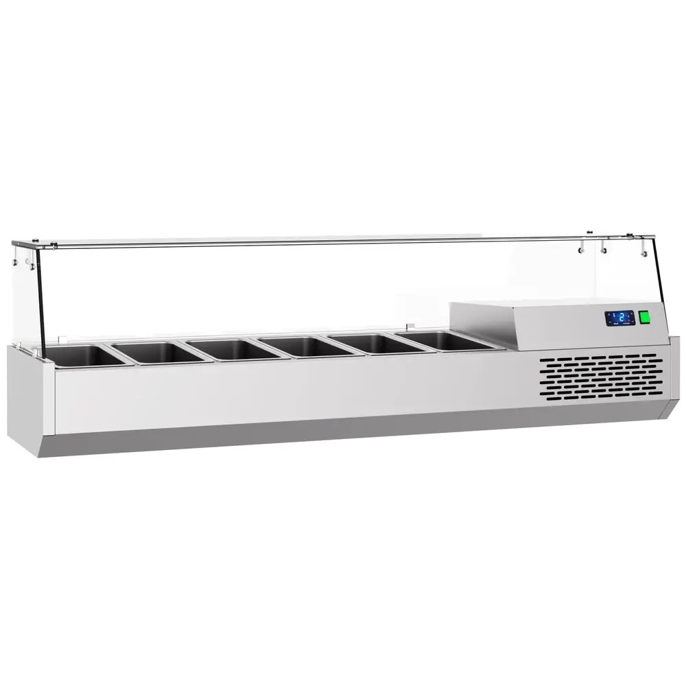 Combisteel Opzetkoelvitrine | 6x 1/3 GN | +4°c/+10°c | 1550x390x460(h)mm