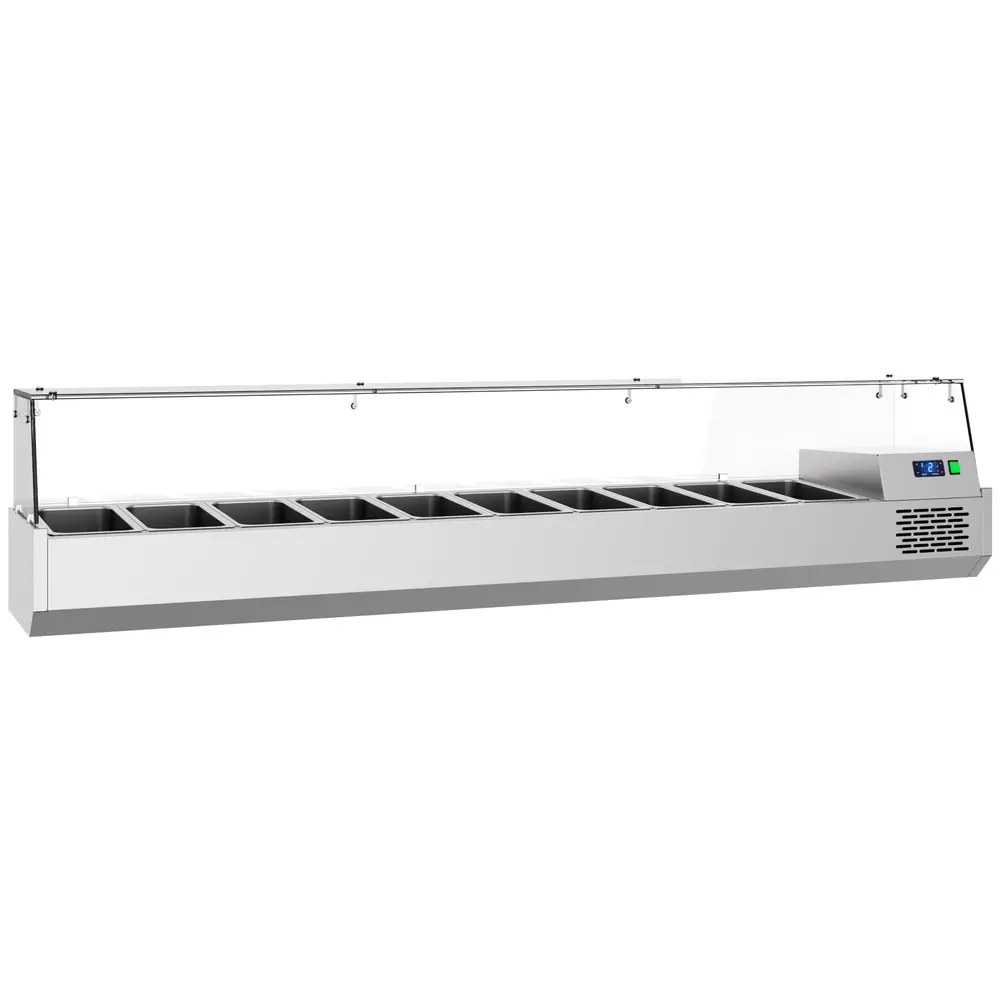 Combisteel Opzetkoelvitrine | 10x 1/3 GN | +4°c/+10°c | 2100x390x460(h)mm