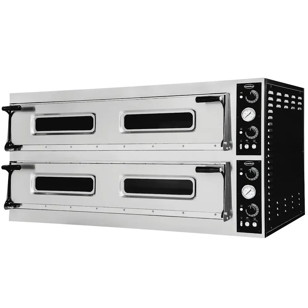 Combisteel Pizzaoven | Dubbel (groot) | 9+9 ø35cm | 30.6kw (400v) | 1500x1314x745(h)mm