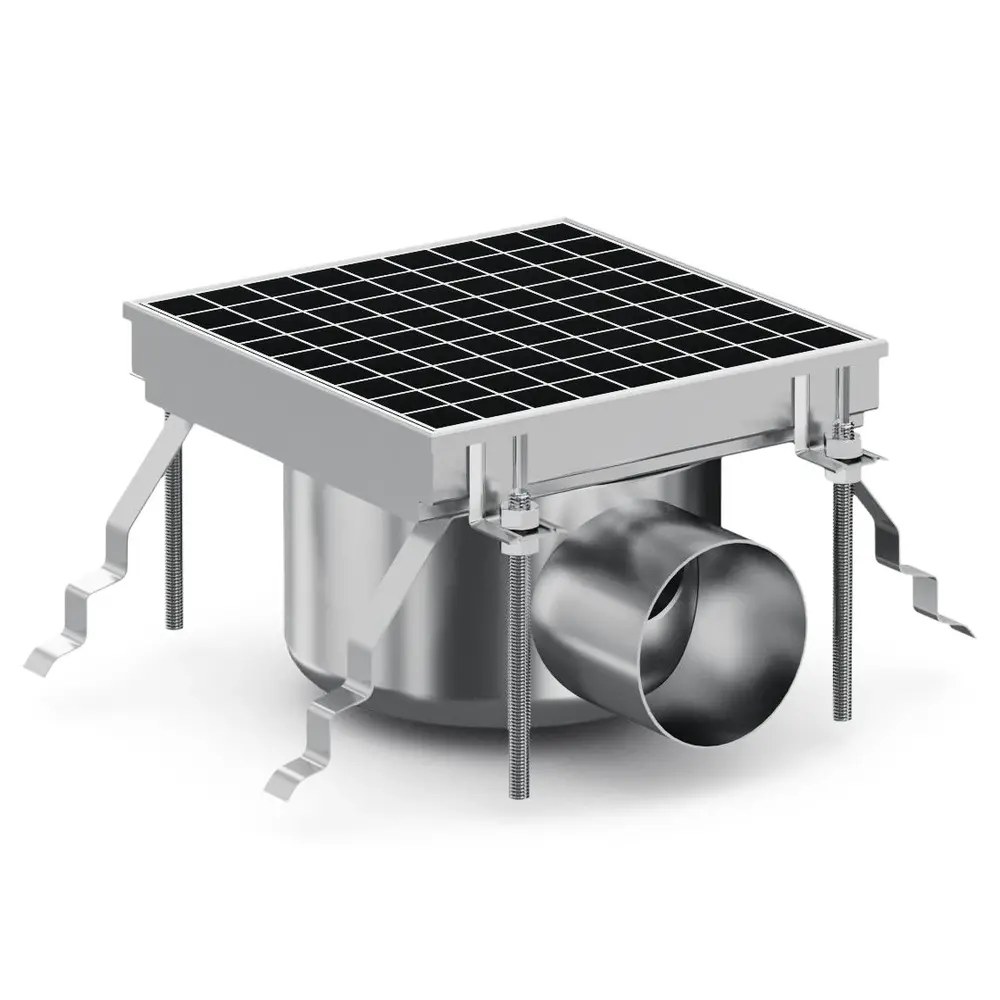 Combisteel Vloerput | Rvs | Afvoeraansluiting ø75mm | 200x200x131(h)mm