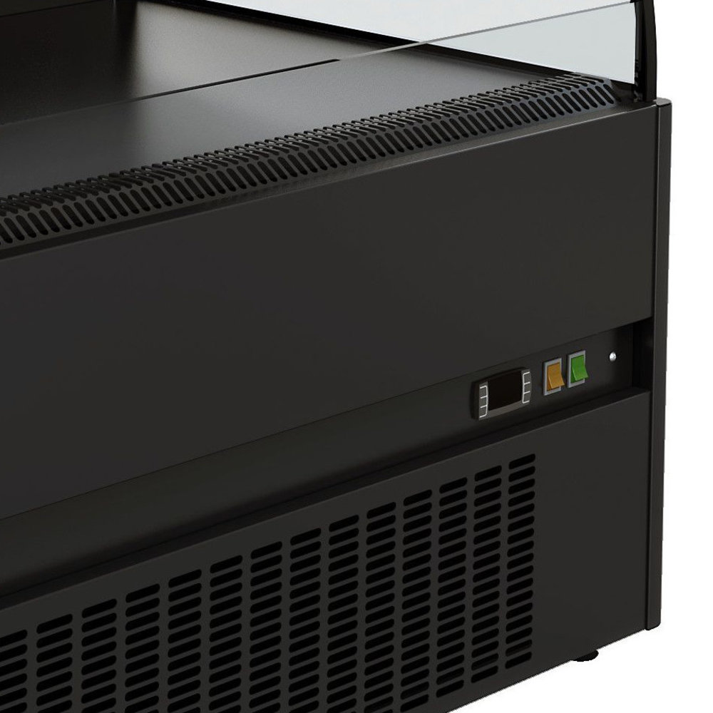 Combisteel Wandkoeling | Noah | Zwart | +2°c/+8°c | Geforceerd | 4 Schappen | 1.8kw | Intern Nachtgordijn | 1310x665x1500(h)mm