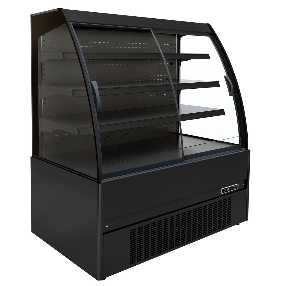 Combisteel Wandkoeling | Noah | Zwart | +2°c/+8°c | Geforceerd | 4 Schappen | 1.8kw | Schuifdeuren | 1510x665x1500(h)mm