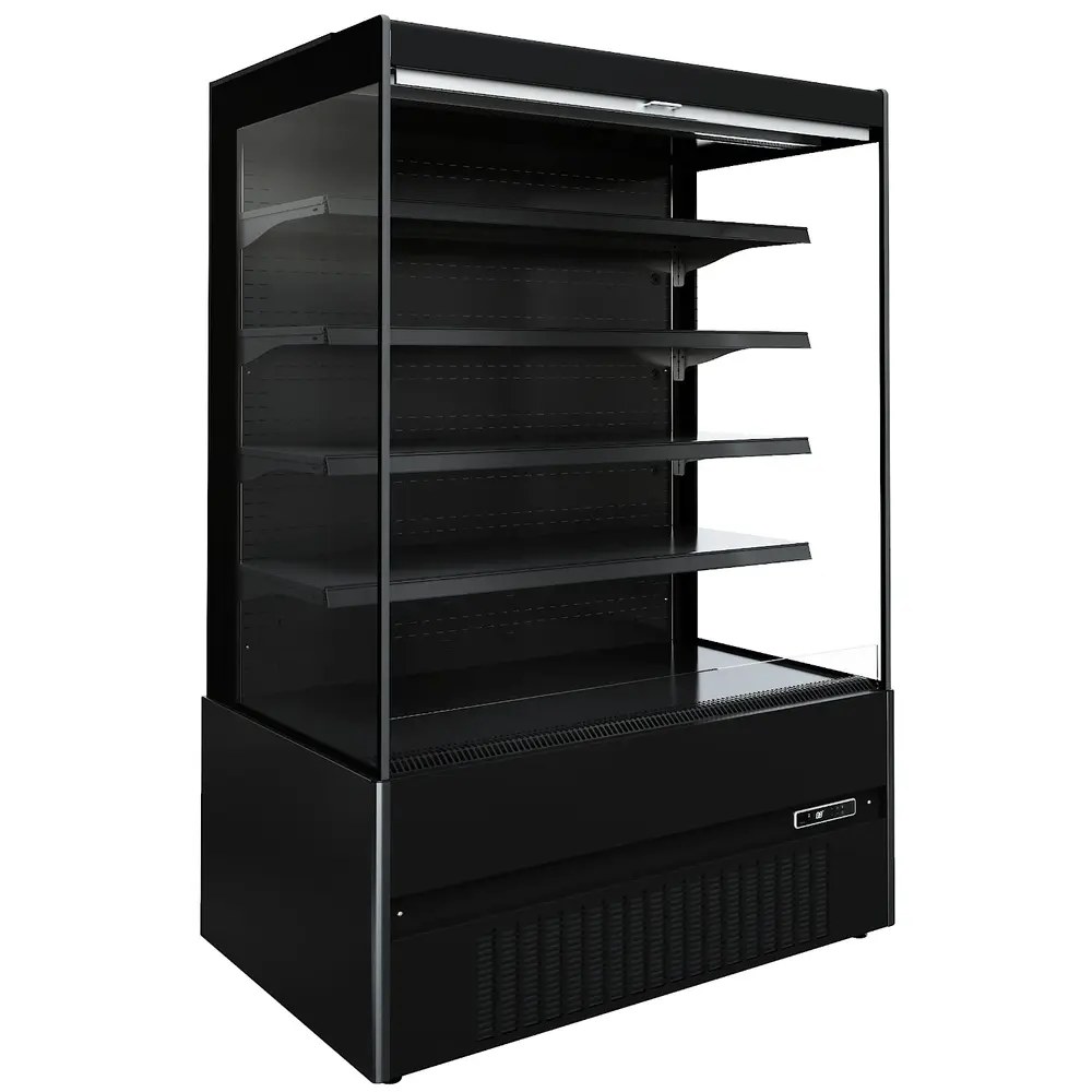 Combisteel Wandkoeling | Jamie | Zwart | +2°c/+8°c | Geforceerd | Intern Nachtgordijn | 1310x665x1920(h)mm