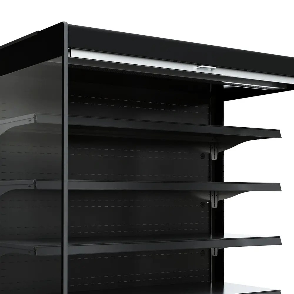 Combisteel Wandkoeling | Jamie | Zwart | +2°c/+8°c | Geforceerd | Intern Nachtgordijn | 1310x665x1920(h)mm