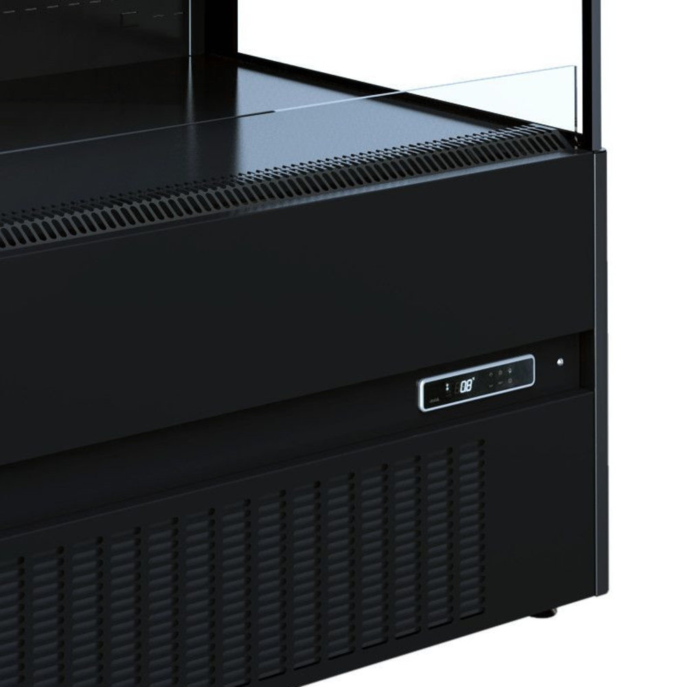 Combisteel Wandkoeling | Jamie | Zwart | +2°c/+4°c | Geforceerd | 5 Schappen | 1.52kw | Intern Nachtgordijn | 1510x665x1920(h)mm