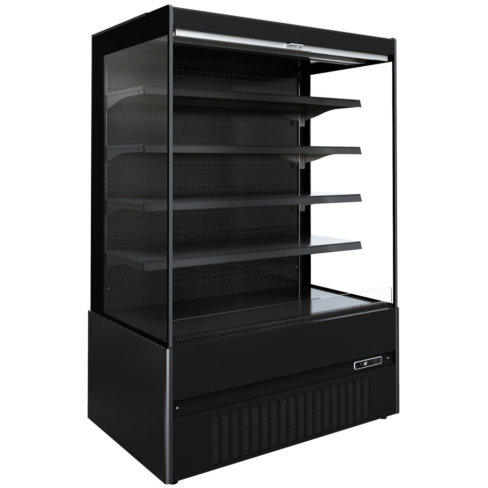 Combisteel Wandkoeling | Jamie | Zwart | +2°c/+4°c | Geforceerd | 5 Schappen | 2.3kw | Intern Nachtgordijn | 1935x665x1920(h)mm