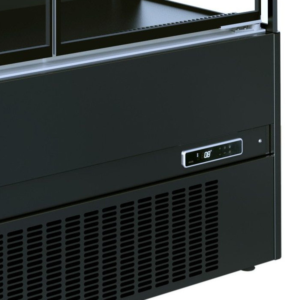 Combisteel Wandkoeling | Jamie | Zwart | +2°c/+4°c | Geforceerd | 5 Schappen | 1.52kw | Klapdeuren | 1310x665x1920(h)mm
