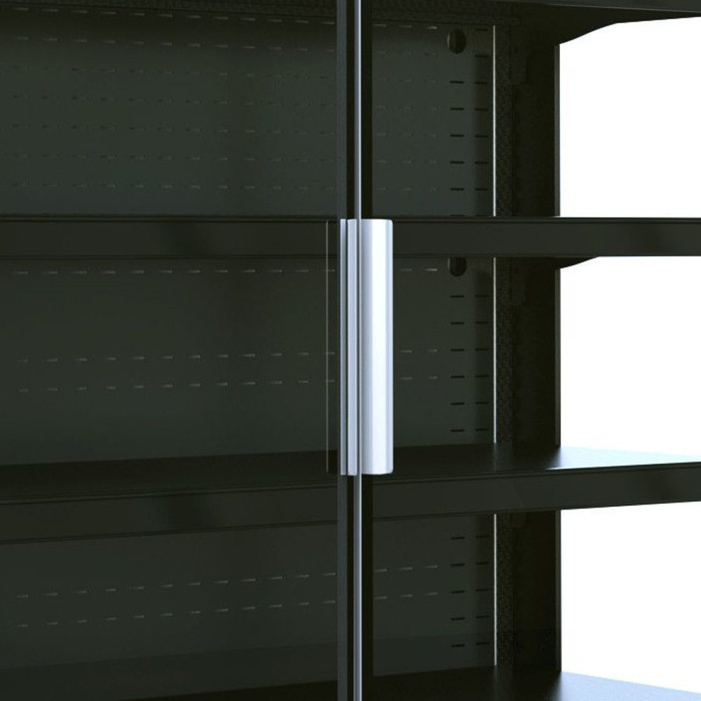 Combisteel Wandkoeling | Jamie | Zwart | +2°c/+4°c | Geforceerd | 5 Schappen | 1.52kw | Klapdeuren | 1310x665x1920(h)mm
