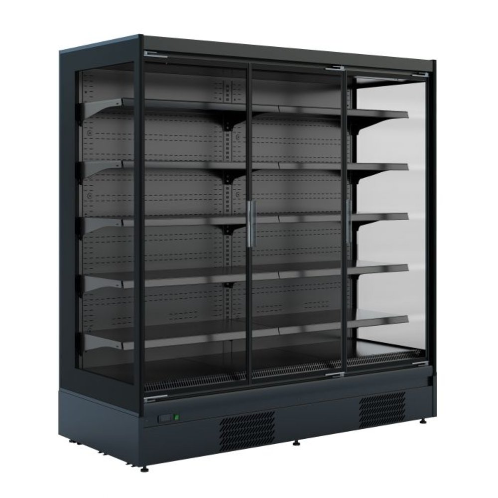 Combisteel Wandkoeling 2.5 | Zwart | -1/+5°c | 4 Glasdeuren | 2560x880x2040(h)mm
