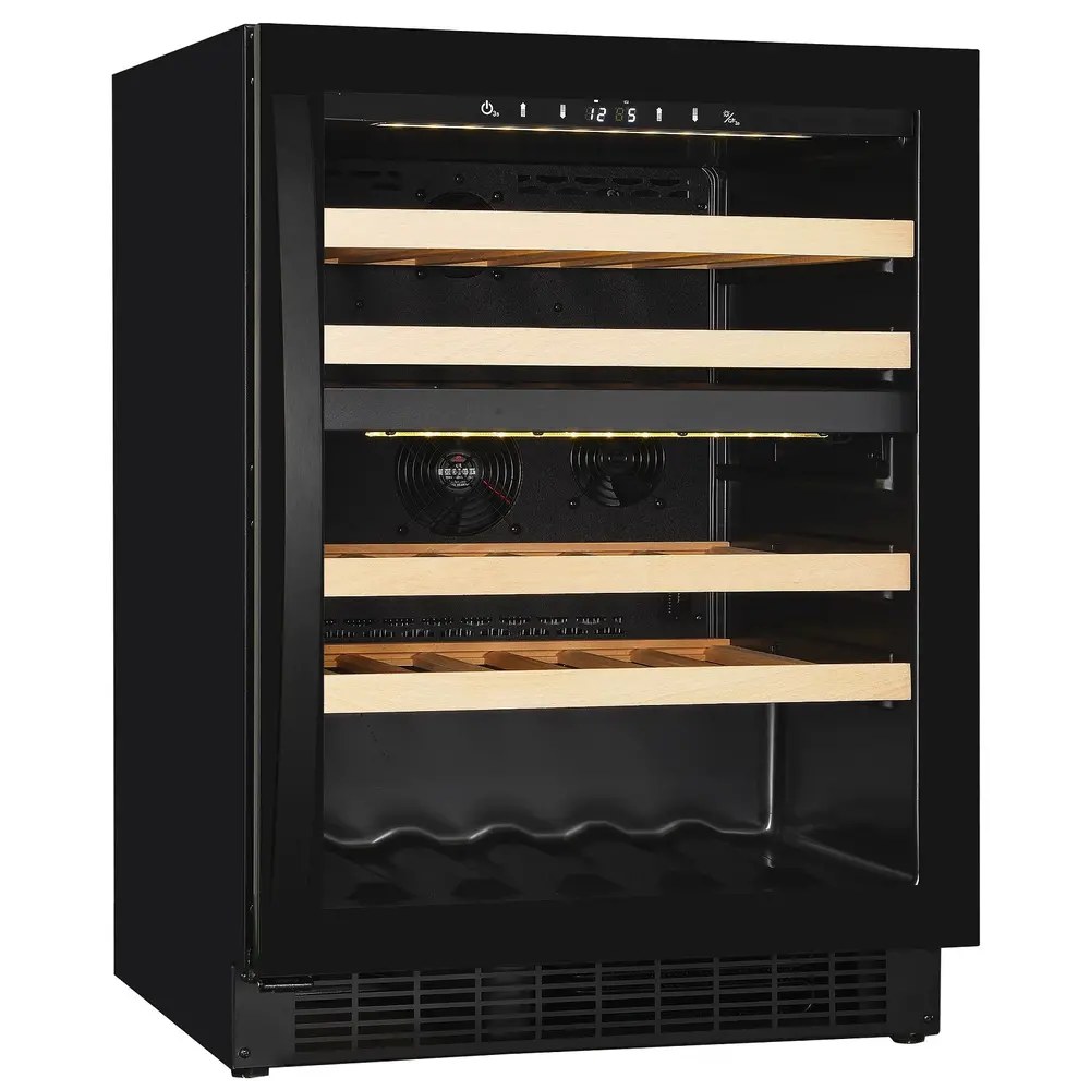 Combisteel Wijnkoelkast | 119l (39x 75cl) | Zwart | 2 Zones | +5°c/+20°c | Geforceerd | 595x570x820(h)mm