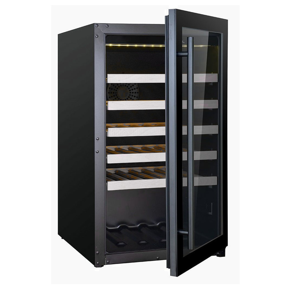 Combisteel Wijnkoelkast 118l | 49 Flessen | Glas Deur | 5 Roosters | Geforceerd | 485x600x820(h)mm