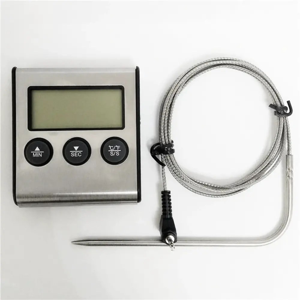 Combisteel Braadthermometer | Digitaal | Sonde (kabel) | -50°c/+300°c | Timer | 65x70x17(h)mm