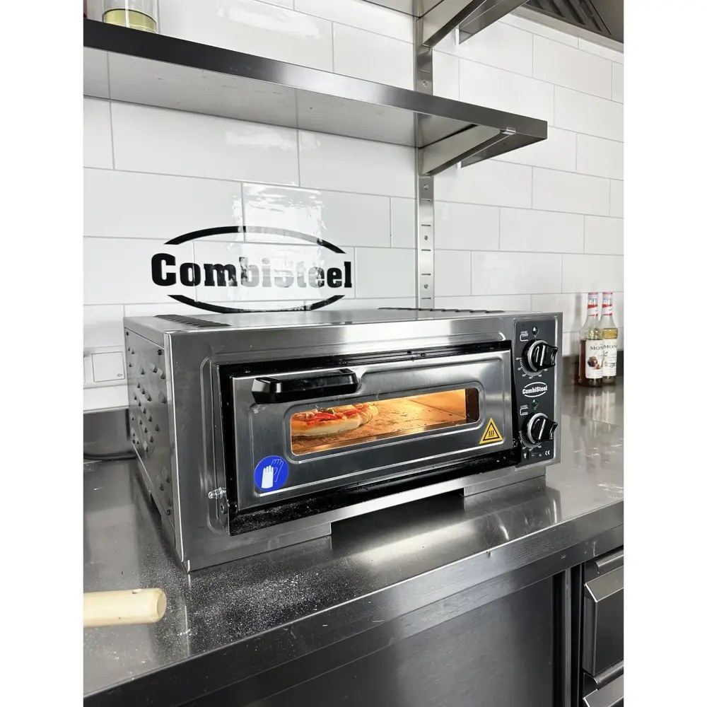 Combisteel Pizzaoven | Elektrisch | 1x ø39cm | 85°c/455°c | 3.5kw (230v) | 630x600x290(h)mm