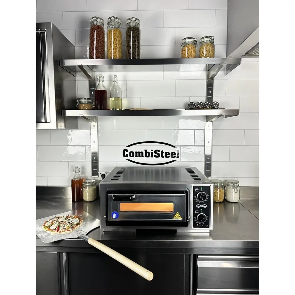 Combisteel Pizzaoven | Elektrisch | 1x ø39cm | 85°c/455°c | 3.5kw (230v) | 630x600x290(h)mm