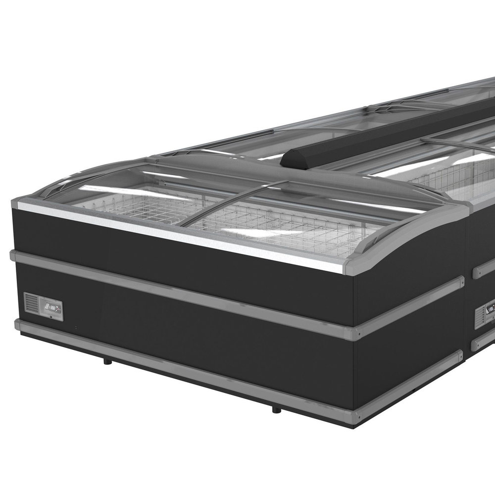 Combisteel Supermarkt Vrieskist | Kop-element | 864l | Zwart | -18°c/-23°c | Statisch | Schuifdeksels | 2008x952x894(h)mm