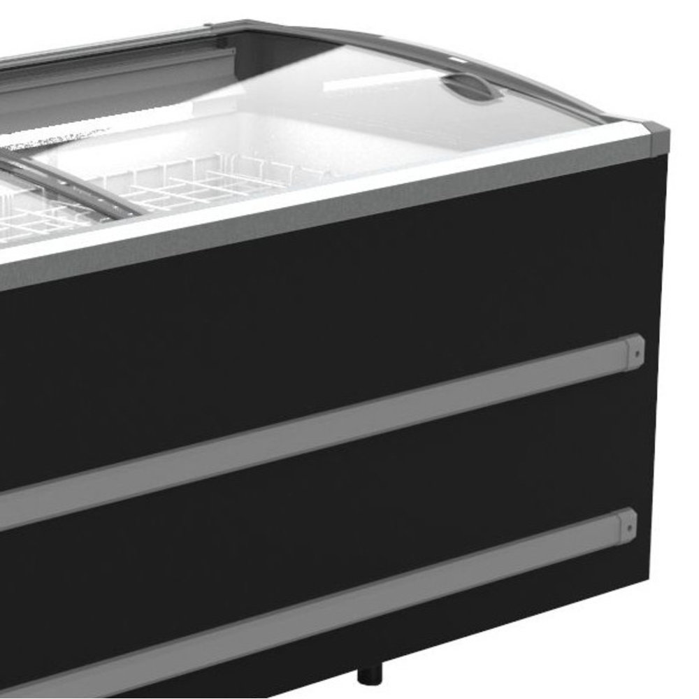 Combisteel Supermarkt Vrieskist | 870l | Zwart | -18°c/-23°c | Statisch | Schuifdeksels | 1879x952x894(h)mm