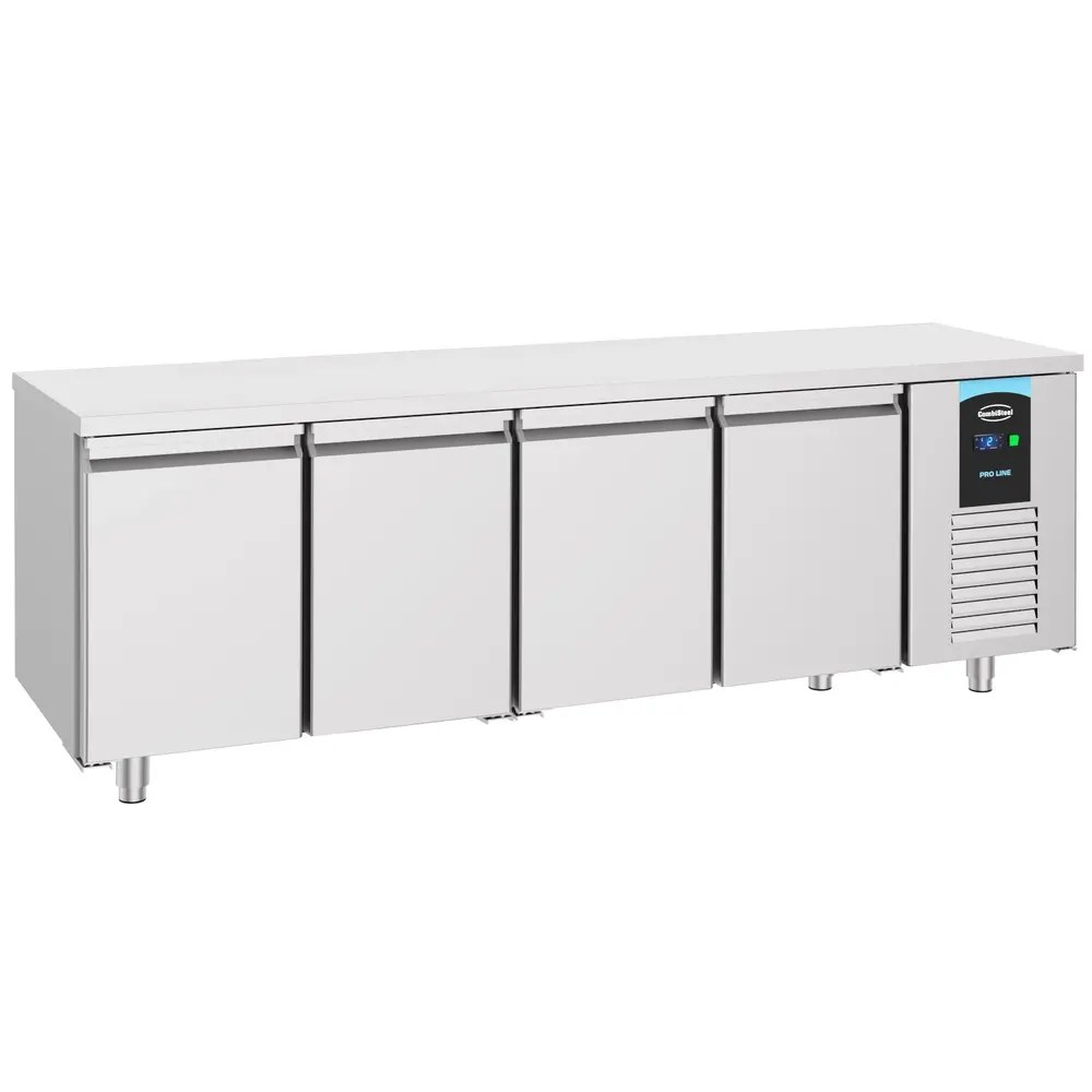 Combisteel Koelwerkbank | Energy Line | Energiezuinig | 632l | 4 Deuren (1/1 Gn) | -2°c/+8°c | Geforceerd | 2330x700x850(h)mm