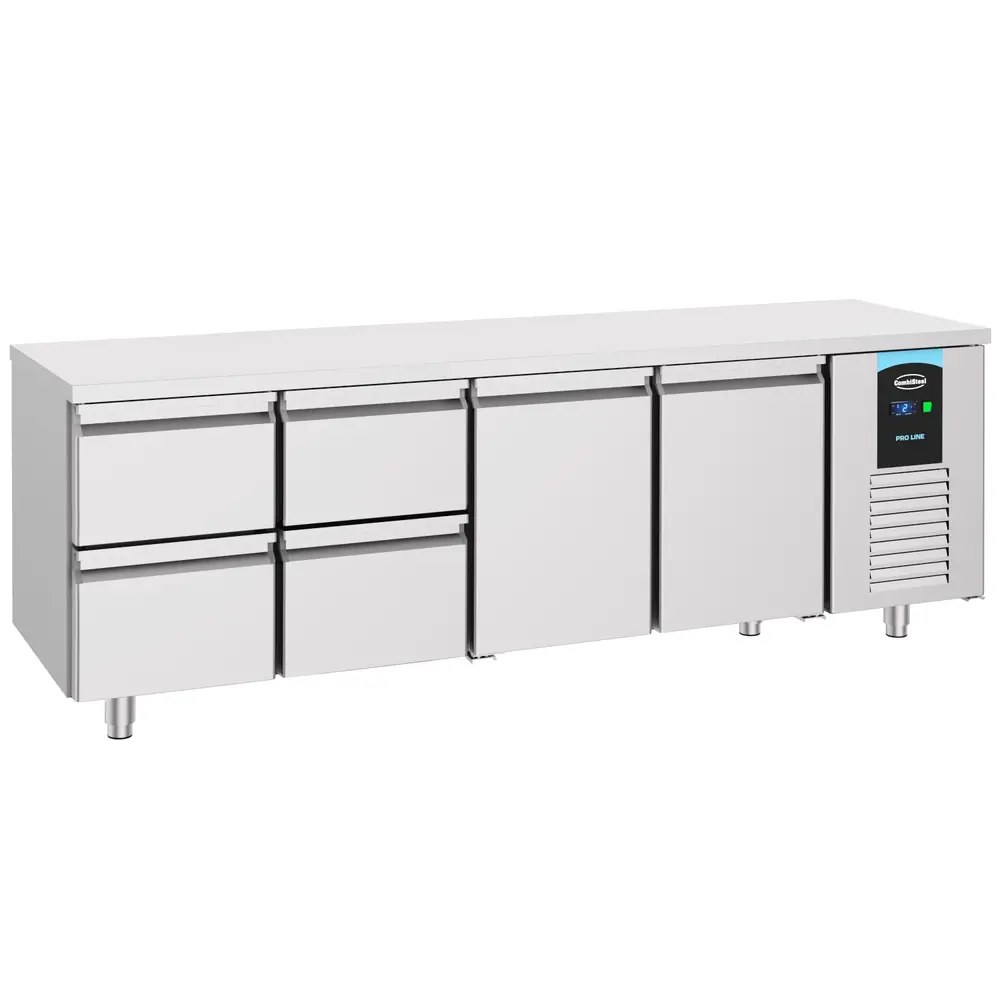 Combisteel Koelwerkbank | Energy Line | Energiezuinig | 632l | 2 Deuren + 4 Laden (1/1 Gn) | -2°c/+8°c | Geforceerd | 2330x700x850(h)mm