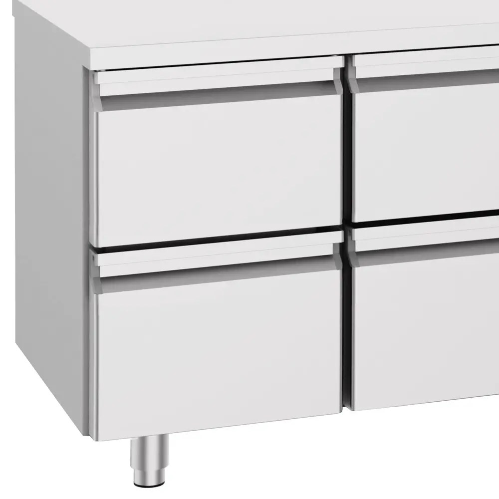 Combisteel Koelwerkbank | Energy Line | Energiezuinig | 632l | 2 Deuren + 4 Laden (1/1 Gn) | -2°c/+8°c | Geforceerd | 2330x700x850(h)mm