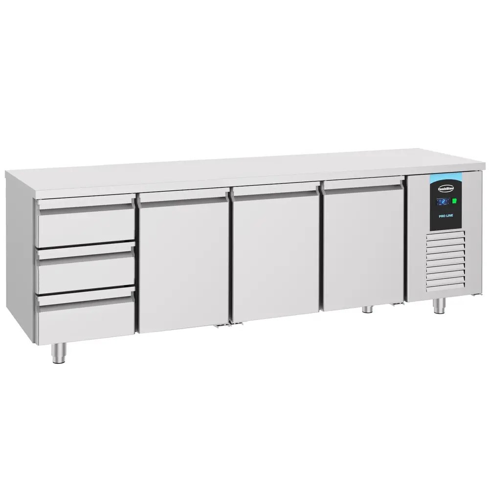 Combisteel Koelwerkbank | Energy Line | Energiezuinig | 632l | 3 Deuren + 3 Laden (1/1 Gn) | -2°c/+8°c | Geforceerd | 2330x700x850(h)mm