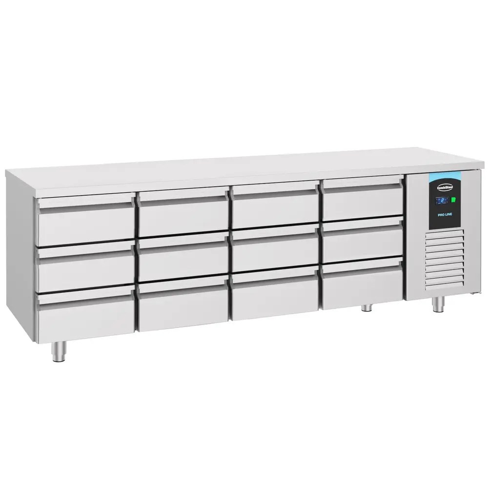 Combisteel Koelwerkbank | Energy Line | 632l | 12 Laden (1/1 Gn) | -2°c/+8°c | Geforceerd | 2330x700x850(h)mm