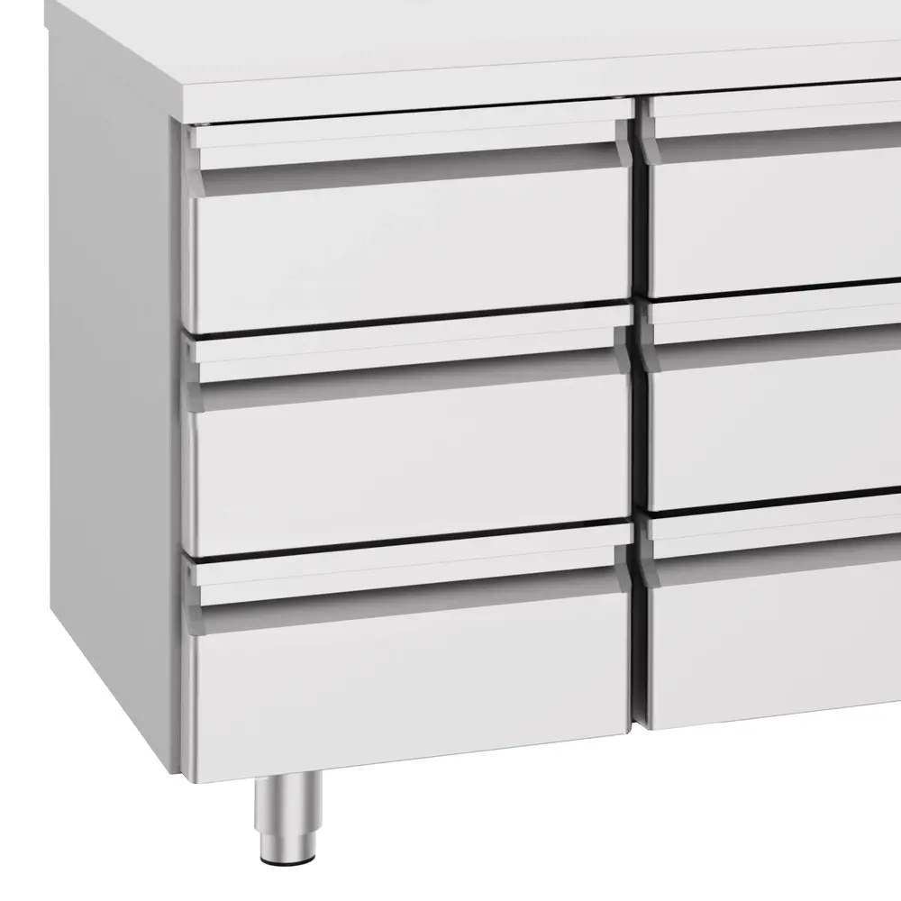Combisteel Koelwerkbank | Energy Line | 632l | 12 Laden (1/1 Gn) | -2°c/+8°c | Geforceerd | 2330x700x850(h)mm