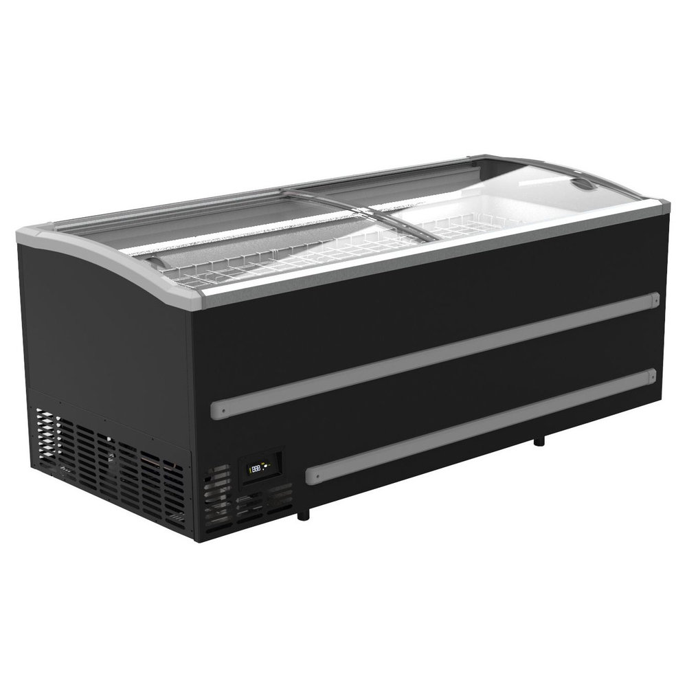 Combisteel Supermarkt Vrieskist | 1005l | Zwart | -18°c/-23°c | Statisch | Schuifdeksels | 2124x952x894(h)mm