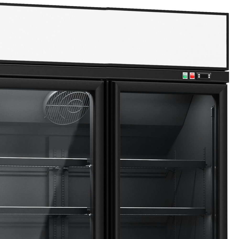 Combisteel Koelkast | 2060l | Zwart | 0°c/+10°c | Geforceerd | 0.93kw | Klapdeuren | Wielen (geremd) | 2508x710x2092(h)mm