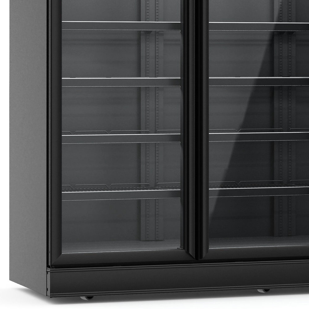 Combisteel Koelkast | 2060l | Zwart | 0°c/+10°c | Geforceerd | 0.93kw | Klapdeuren | Wielen (geremd) | 2508x710x2092(h)mm