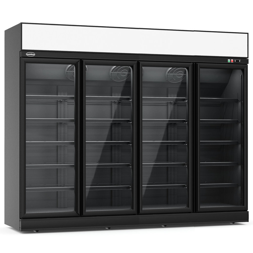 Combisteel Vrieskast | 2060l | Zwart | -18°c/-22°c | Geforceerd | Draaideuren | Wielen (geremd) | 2508x710x2092(h)mm