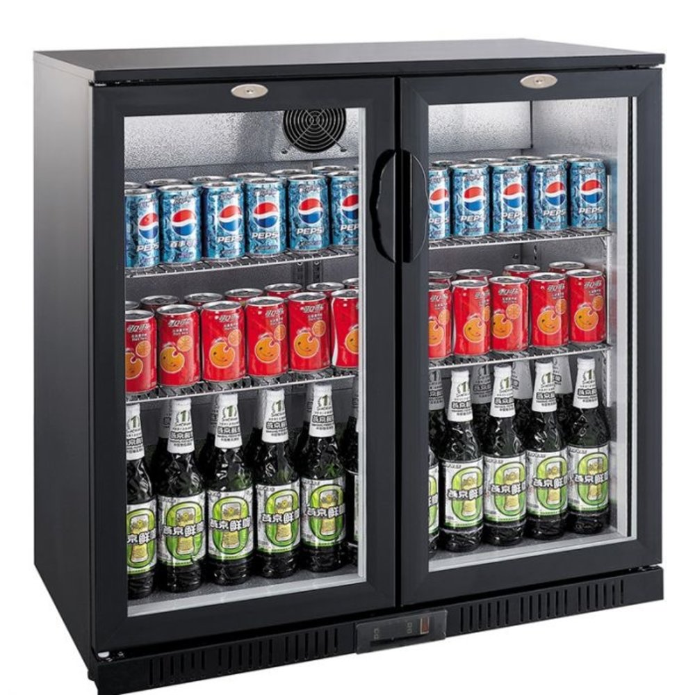 Combisteel Barkoelkast | 208l | Zwart | 0°c/+10°c | Statisch + Ventilator | 900x520x901(h)mm