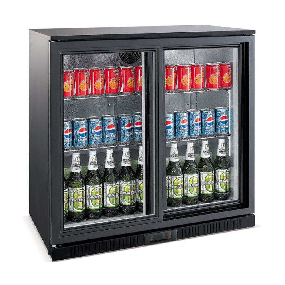 Combisteel Barkoelkast | 208l | Zwart | 0°c/+10°c | Statisch + Ventilator | 900x520x900(h)mm