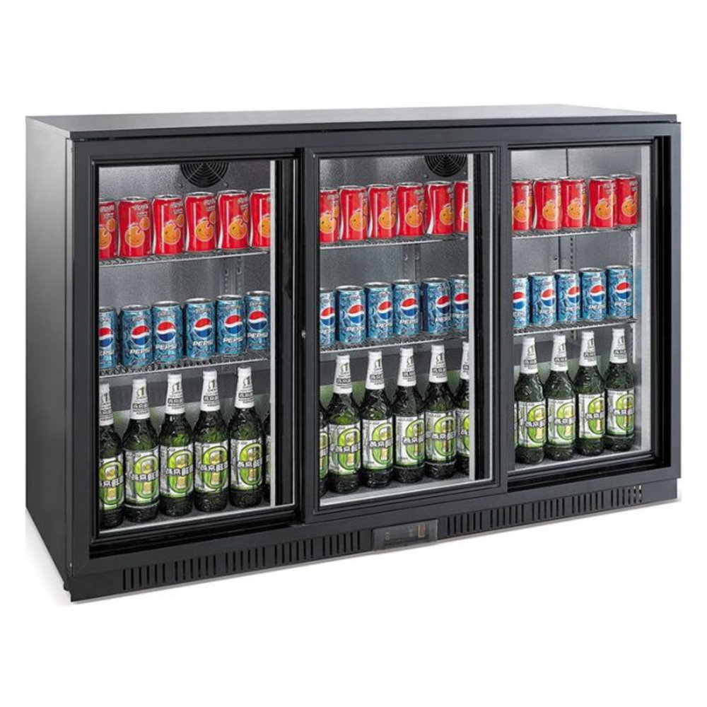 Combisteel Barkoelkast | 330l | Zwart | 0°c/+10°c | Statisch + Ventilator | 1350x520x900(h)mm