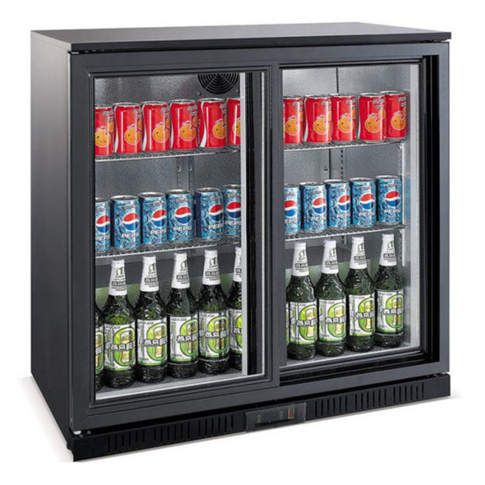 Combisteel Barkoelkast | 198l | Zwart | 0°c/+10°c | Statisch + Ventilator | 900x520x850(h)mm