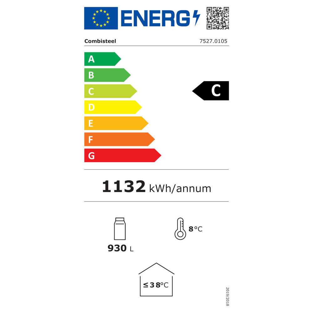 Combisteel Koelkast | 1010l | Zwart/wit | +2°c/+10°c | Geforceerd | Draaideuren | Wielen (geremd) | 1200x730x2072(h)mm