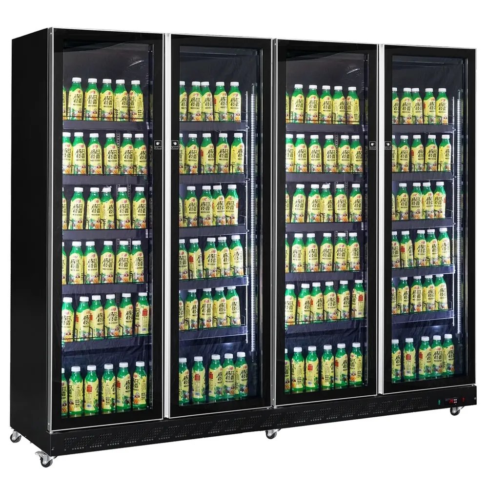Combisteel Koelkast | 1608l | Zwart | +2°c/+10°c | Geforceerd | Draaideuren | Wielen (geremd) | 2240x600x1980(h)mm